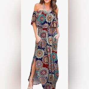 Off the shoulder, summer dress. Sz. Large